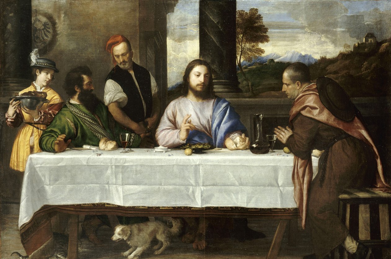 Pilgrims of Emmaus by Tiziano Vecelli