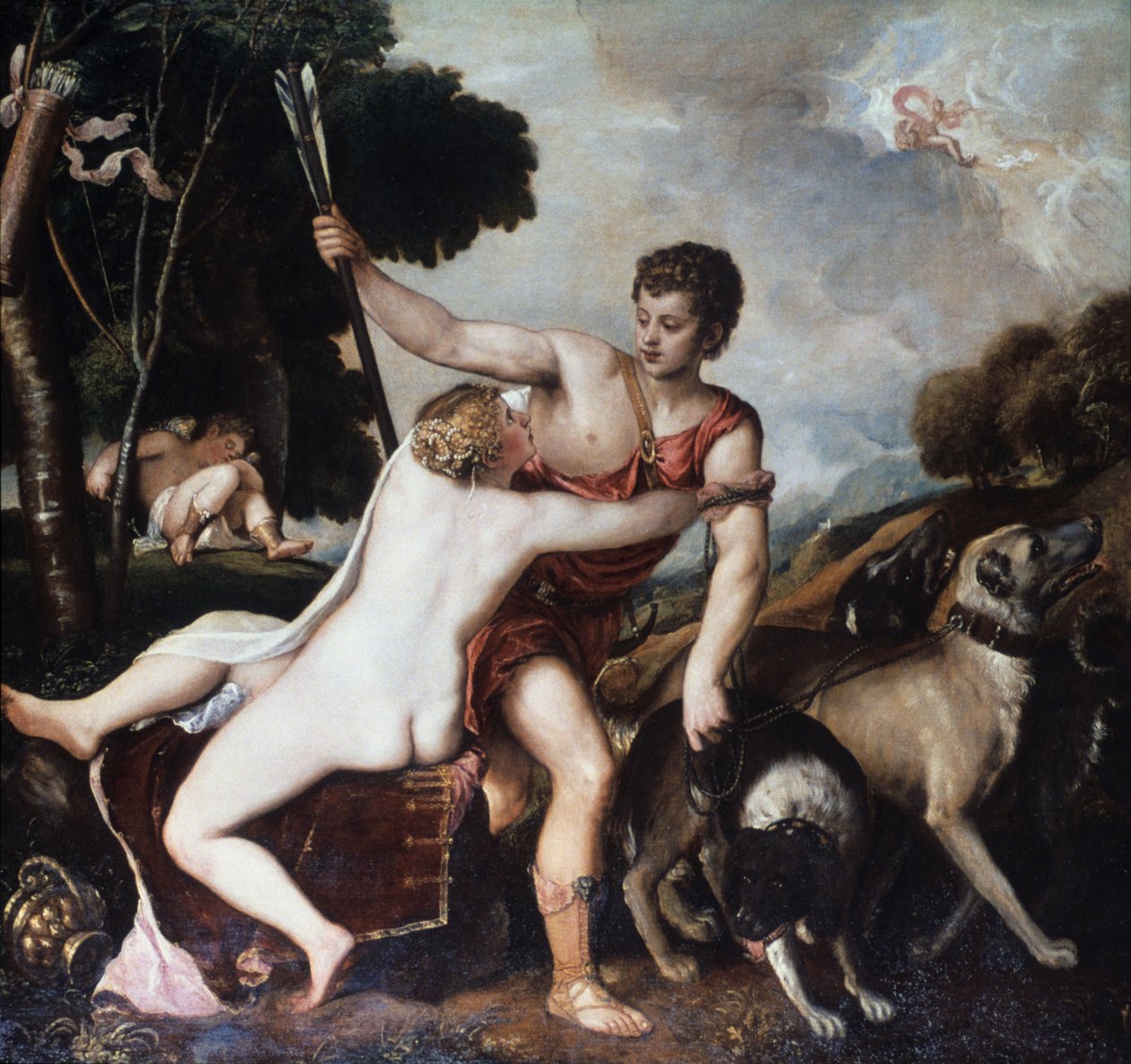 Venus and Adonis by Tiziano Vecelli