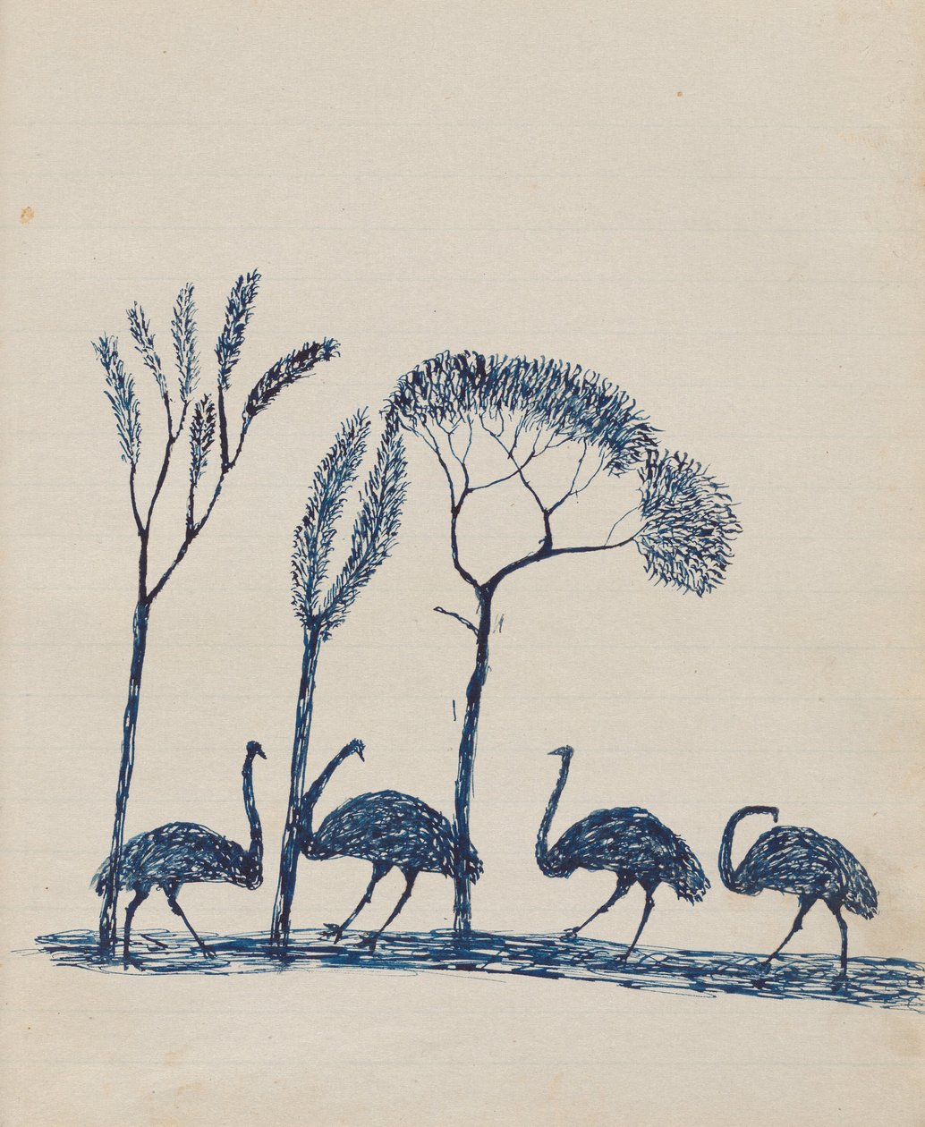 Emus by Tommy McRae