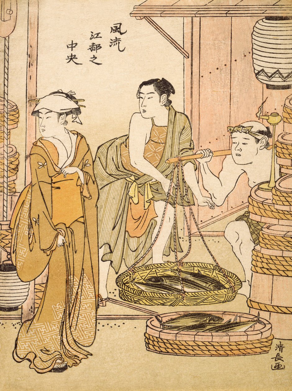 Fishmonger by Torii Kiyonaga