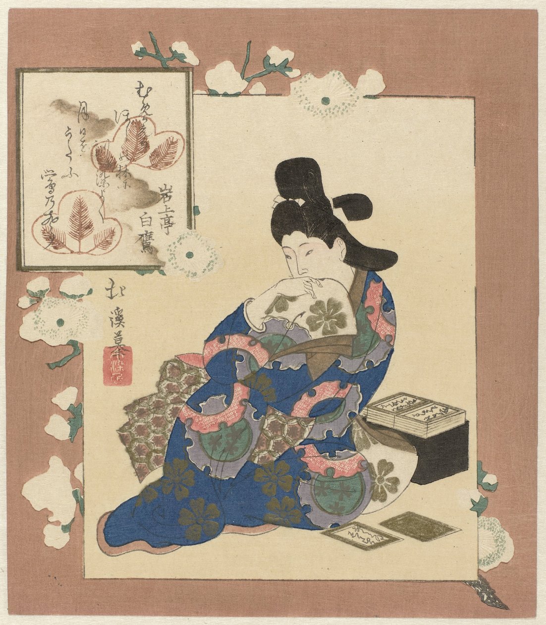 Woman with Cards by Totoya Hokkei