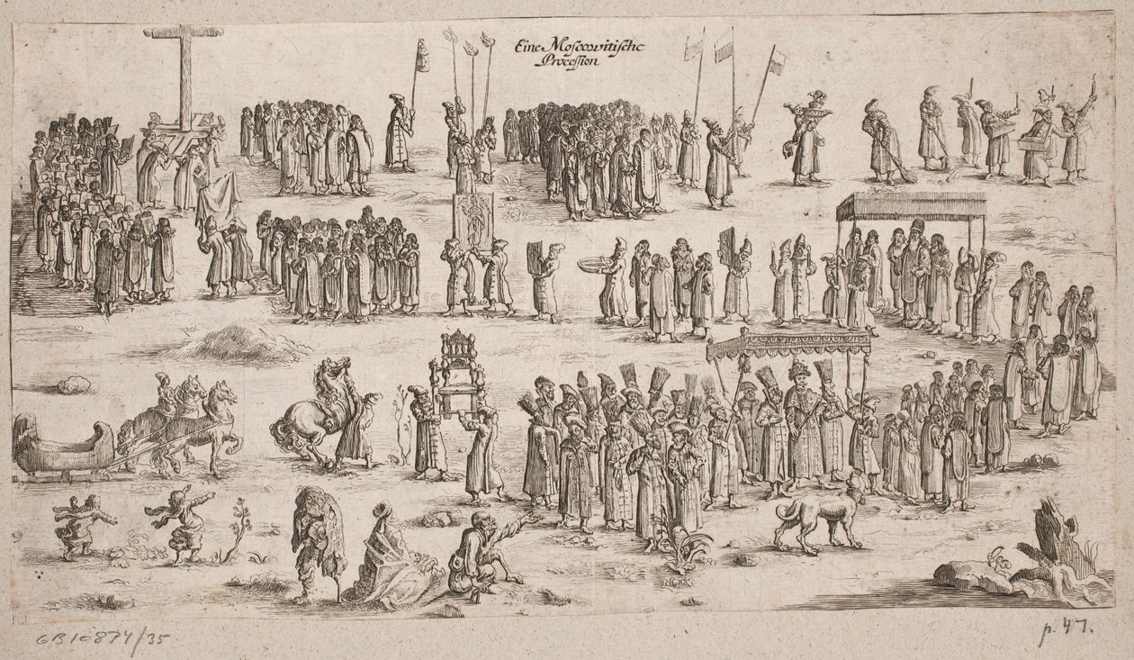 A Muscovite Procession by Ubekendt