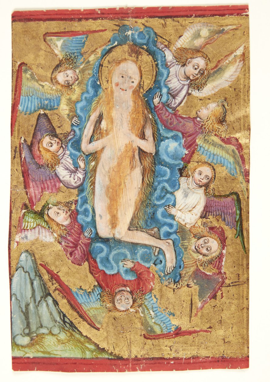 Woman Carried to Heaven by Angels by Ubekendt