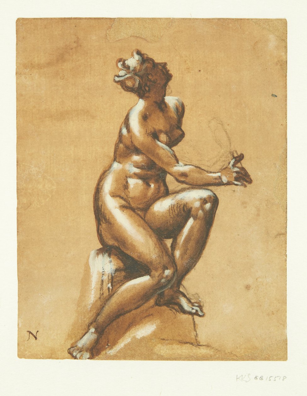 Nude Female Figure by Ubekendt