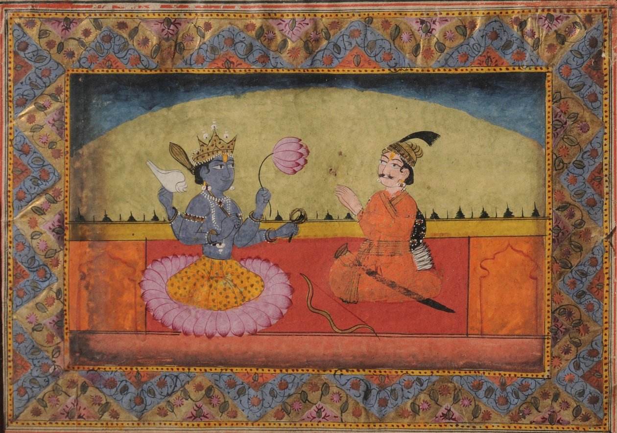 Raja Parikshit Seated in Front of Vishnu by Unbekannt Unbekannt