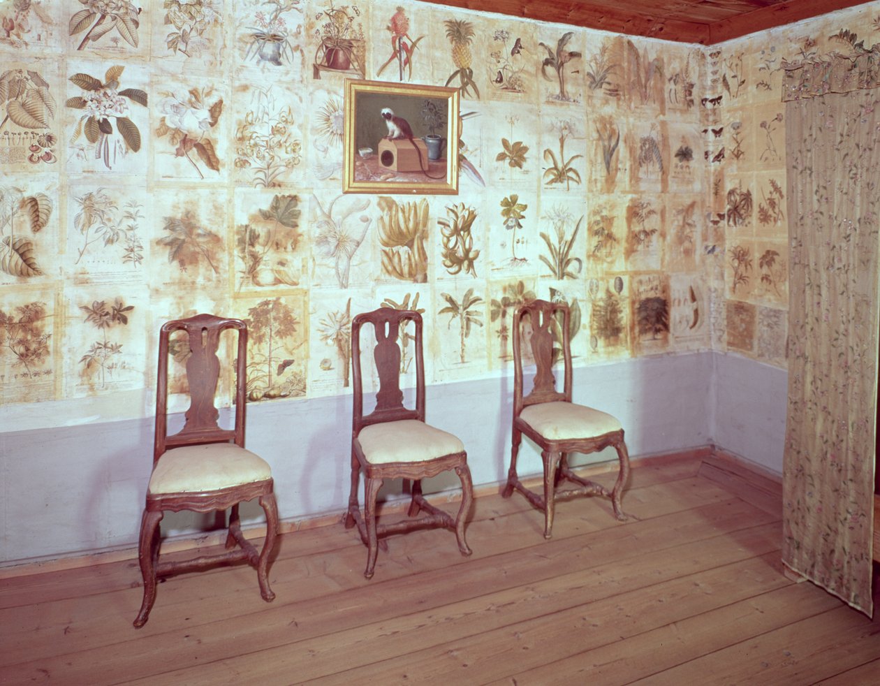 Interior with Botanical Wallpaper of the Home of Carl Linnaeus, Hammarby, Uppsala, Sweden by Unbekannt Unbekannt