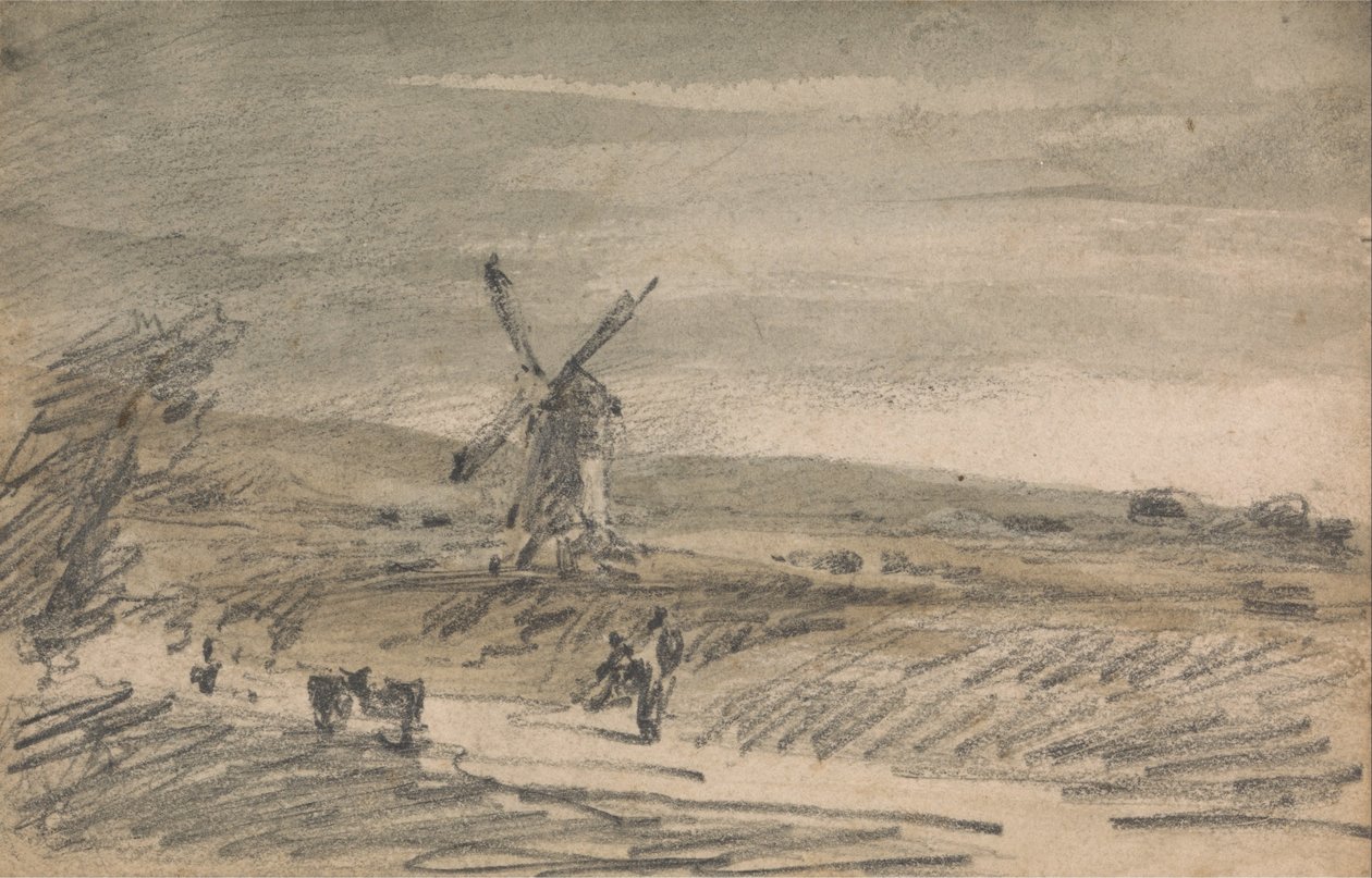 Landscape with Windmill by Unbekannt Unbekannt