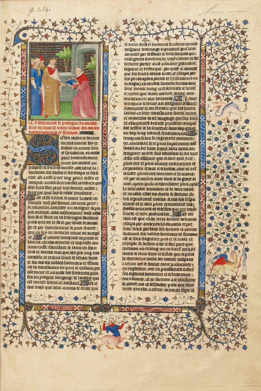 The Presentation of the Book to a King by Unbekannt Unbekannt