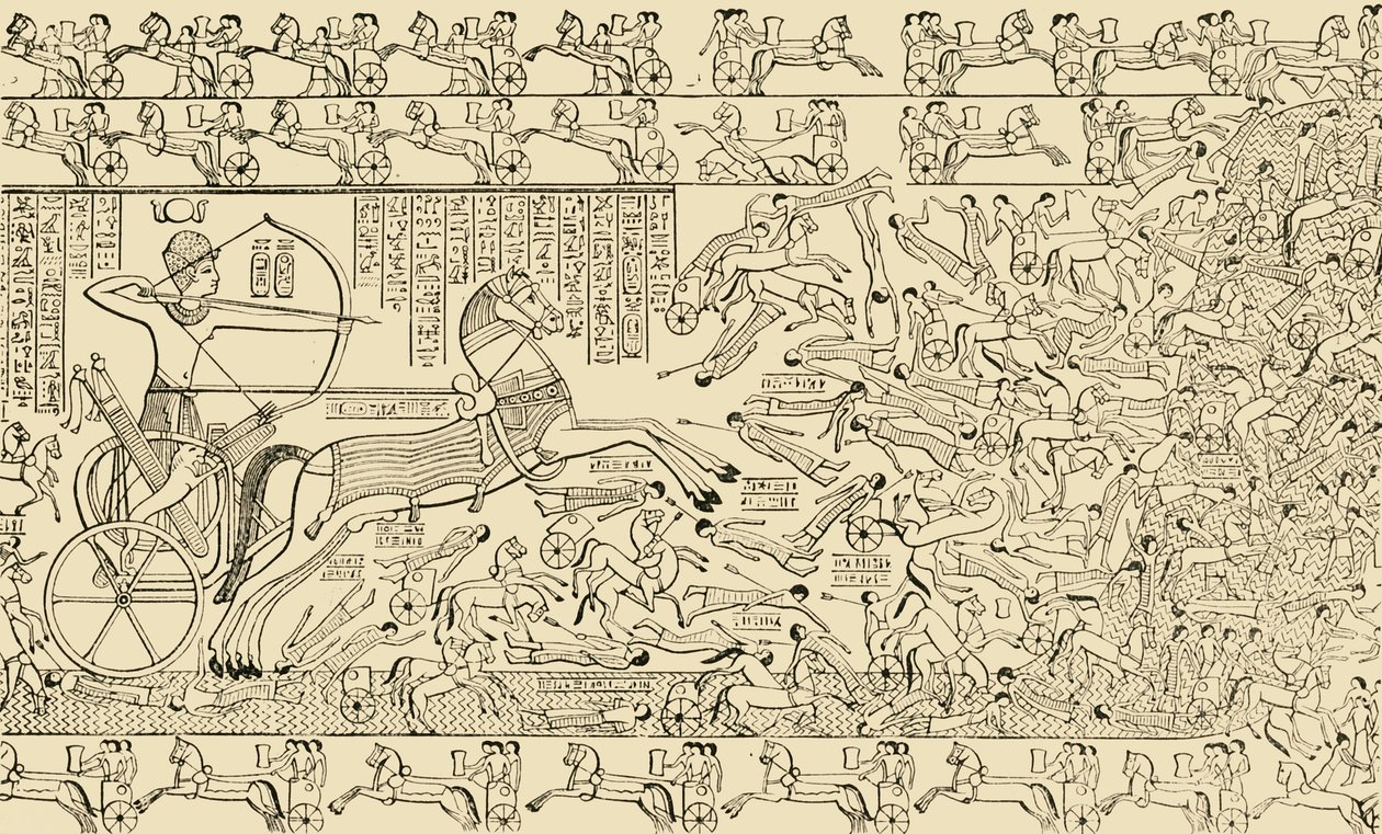 A Battle-Scene from the Rameseum at Thebes by Unbekannt