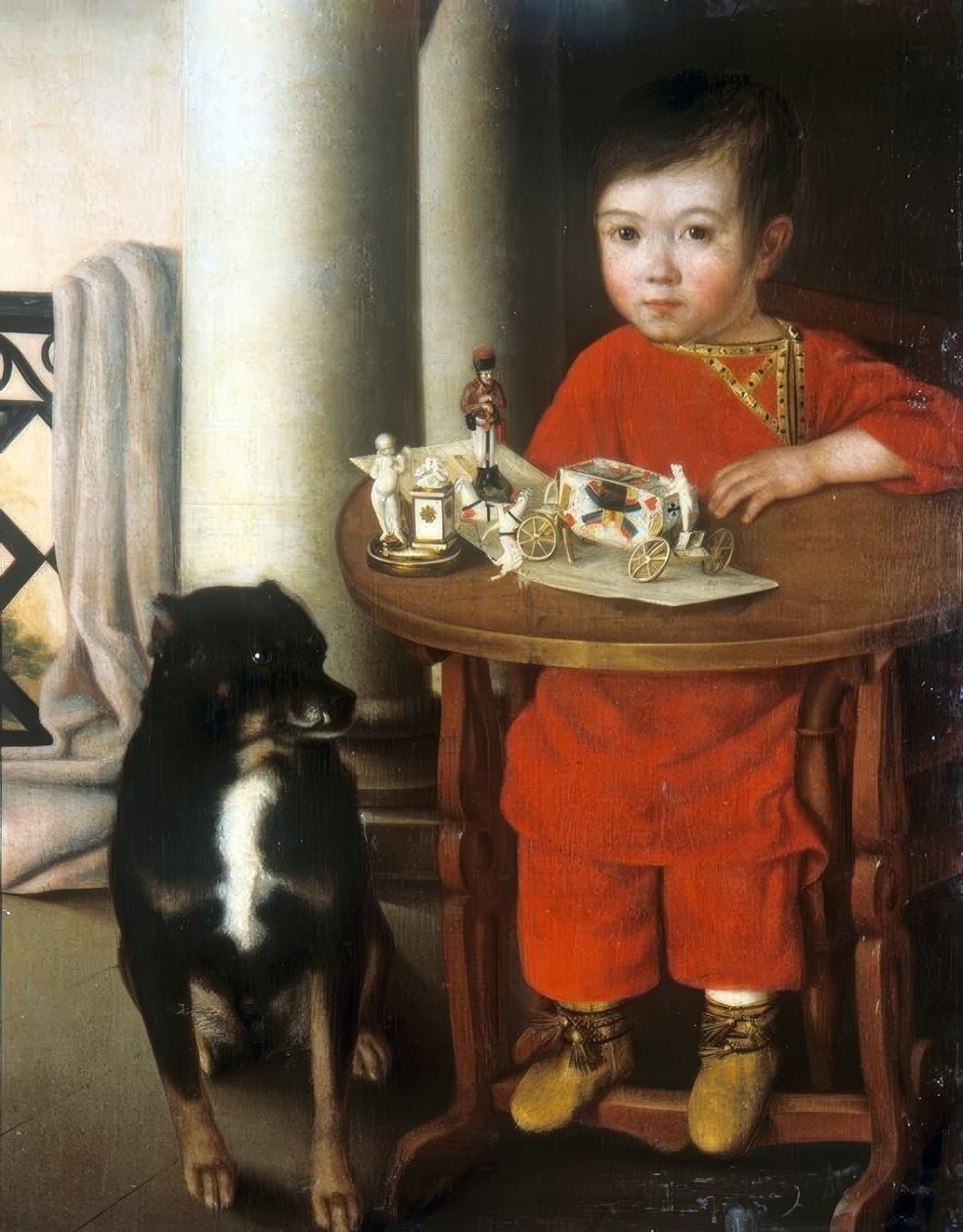 A Boy with Toys by Unbekannt