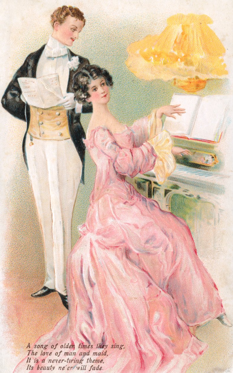 A Couple Singing a Song by Unbekannt