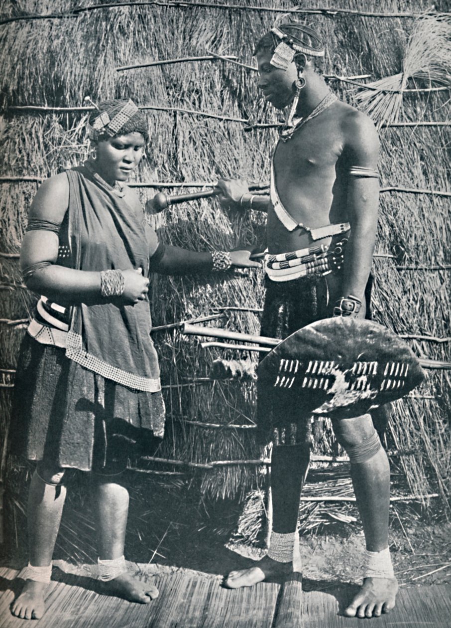 A Pair of Zulu Lovers by Unbekannt