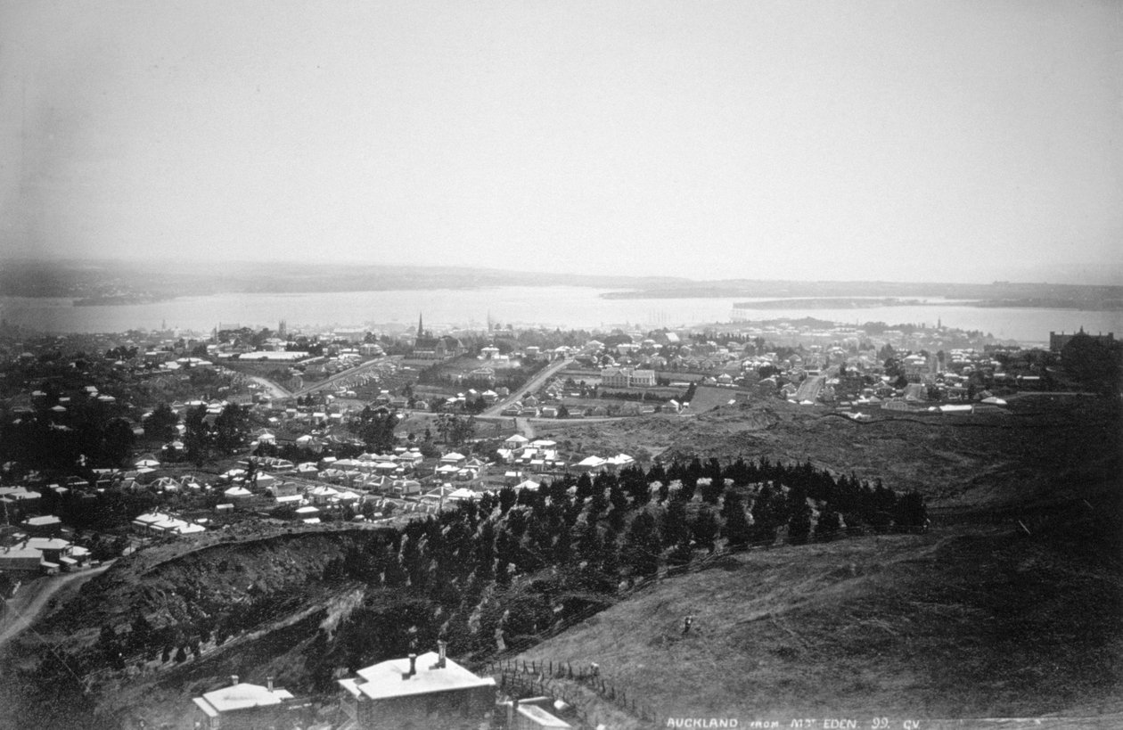 Auckland from Mt Eden, New Zealand by Unbekannt