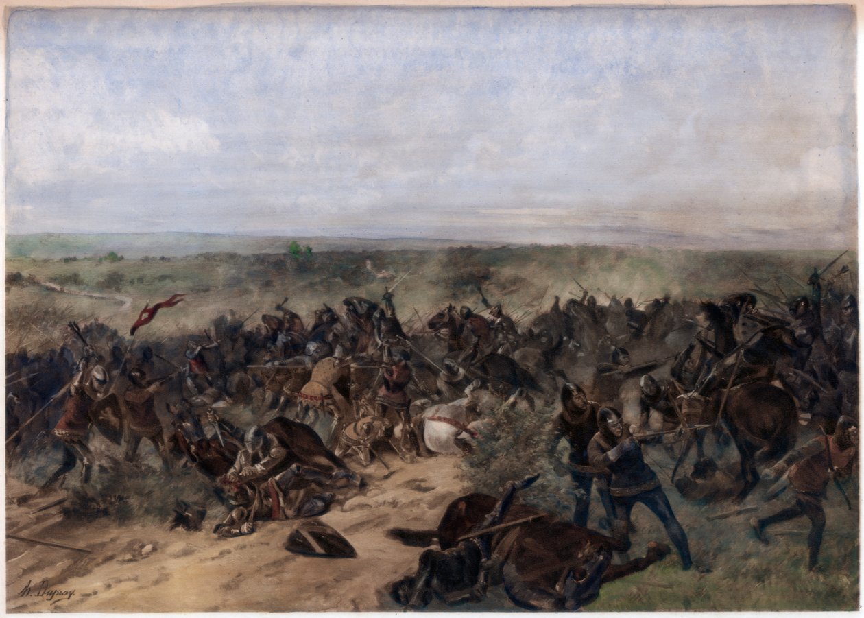 Battle of Crécy by Unbekannt