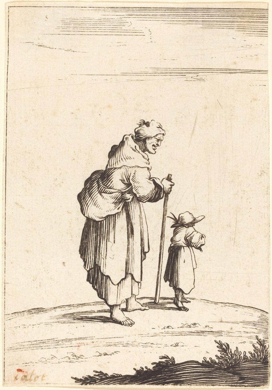 Beggar Woman and Child by Unbekannt