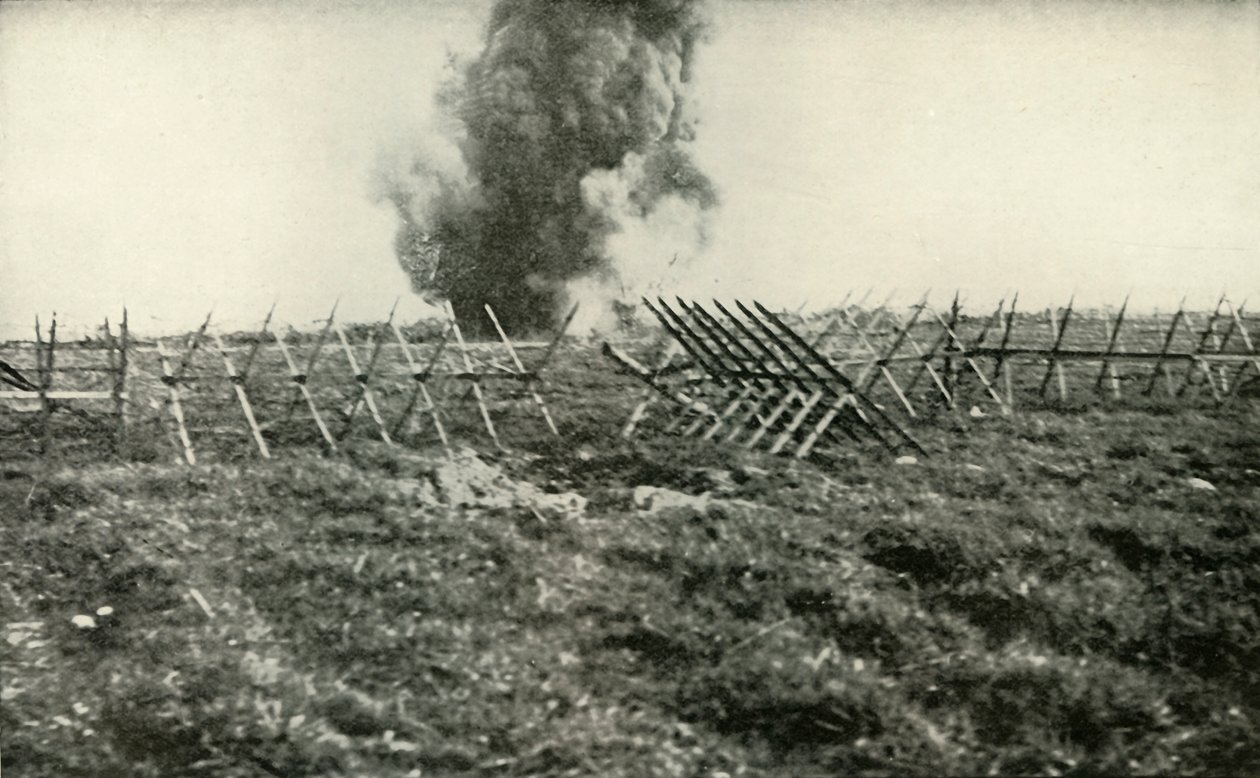 Bombarding the German Trenches by Unbekannt