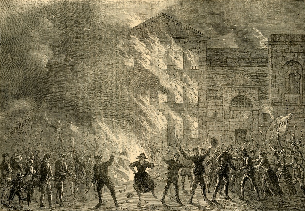 Burning of Newgate by Unbekannt