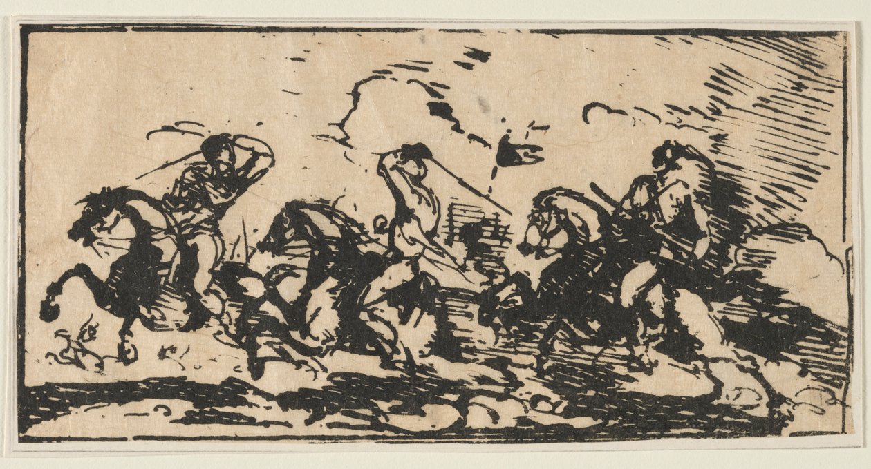 Cavalry Battle by Unbekannt