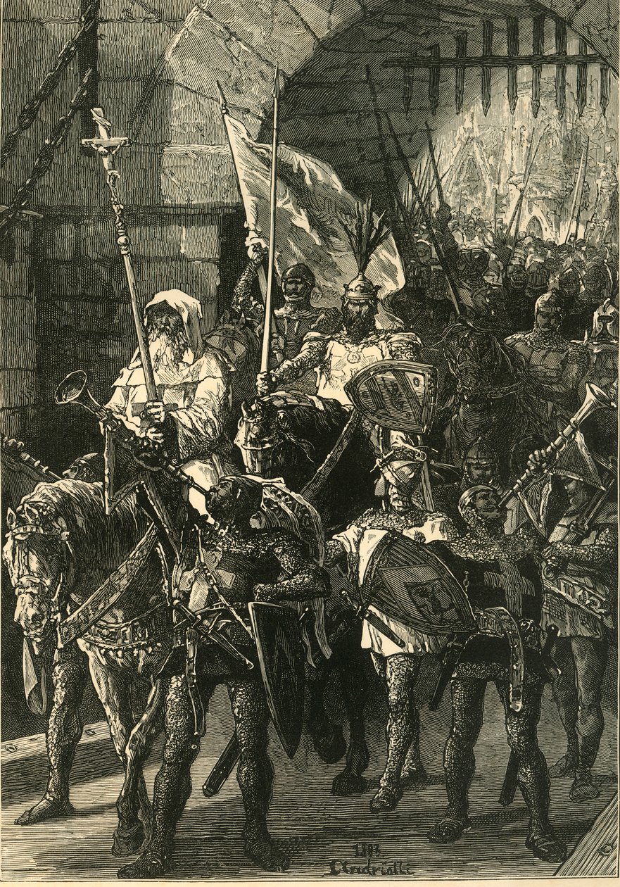 Crusaders on the March by Unbekannt
