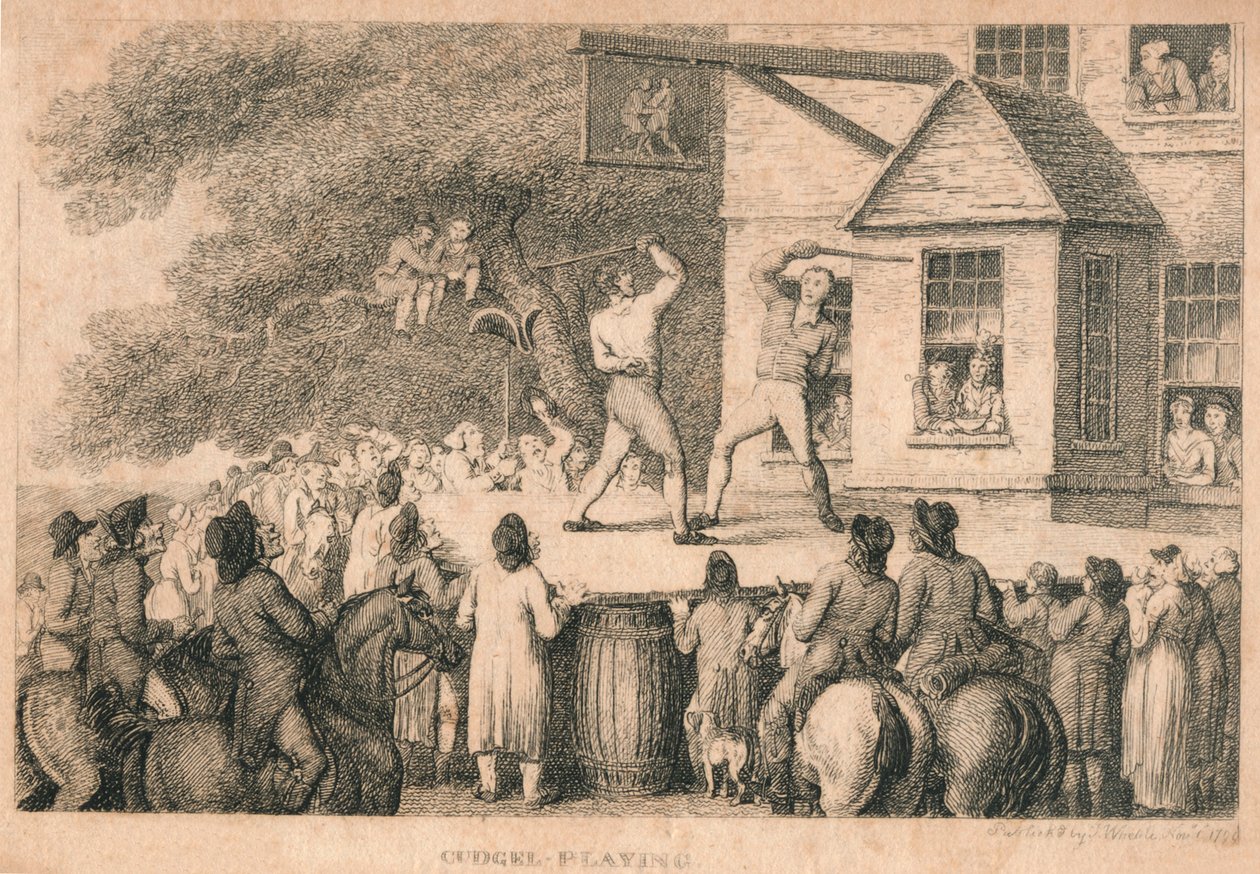 Cudgel Playing, 1799 by Unbekannt