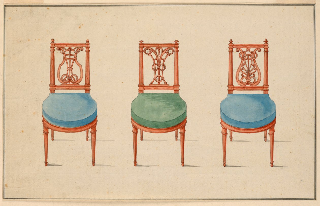 Design for Three Chairs by Unbekannt