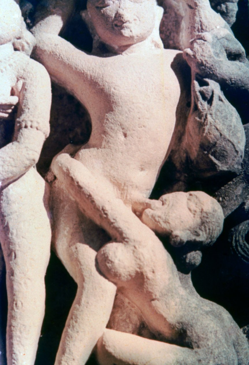 Erotic Sculpture, Khajuraho, India by Unbekannt