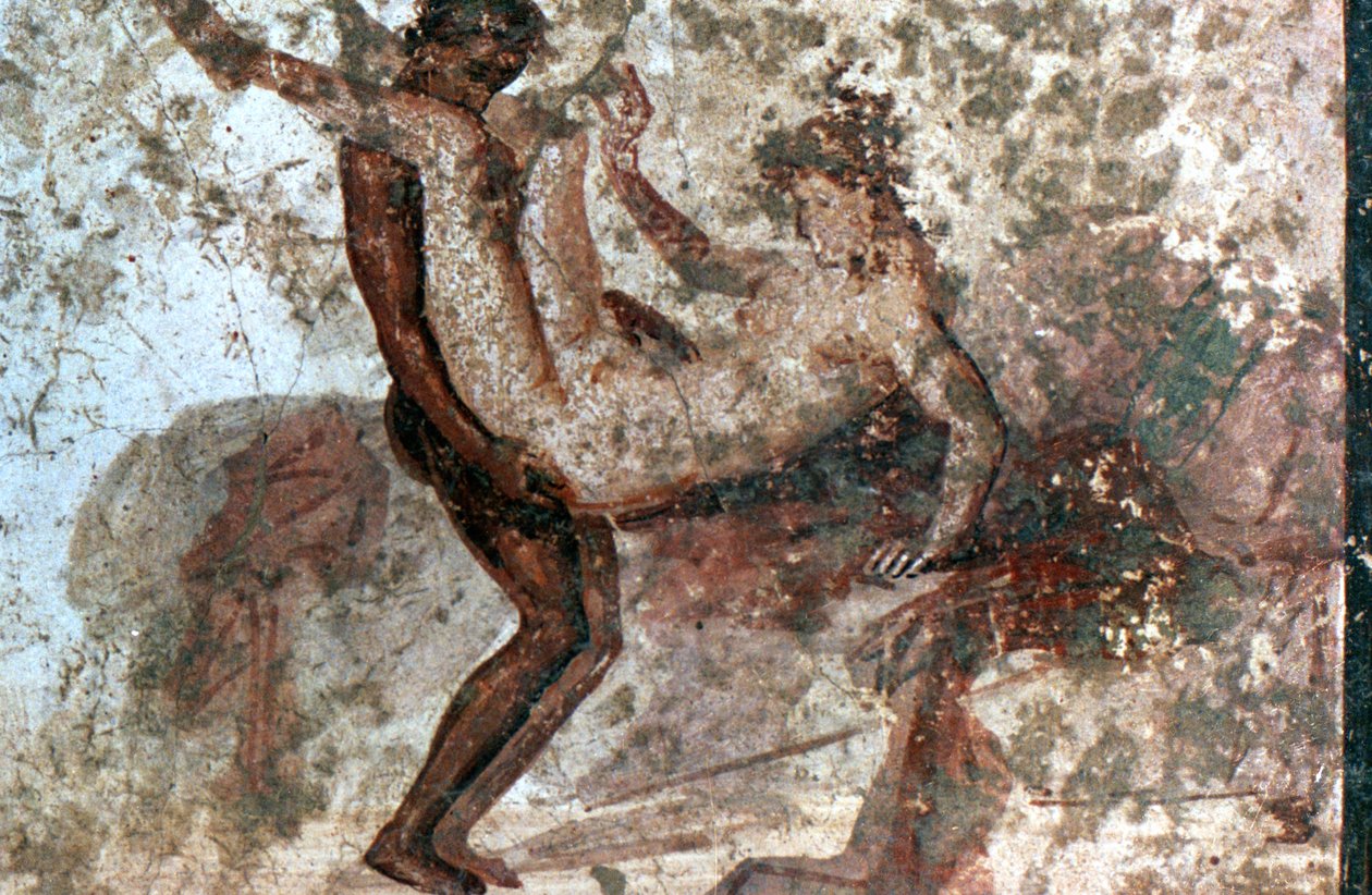 Erotic Mural, Pompeii, Italy by Unbekannt
