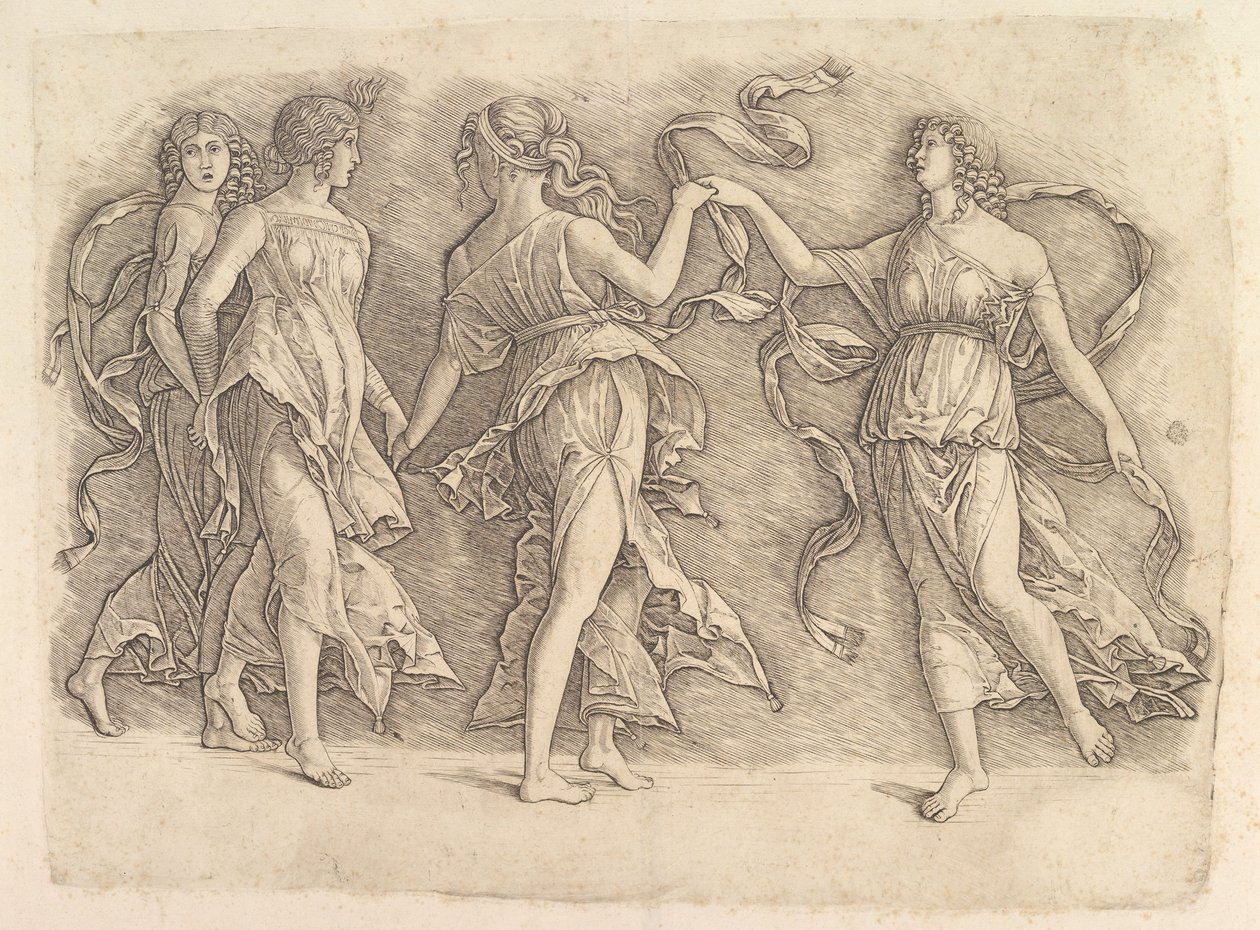 Four Dancing Muses by Unbekannt