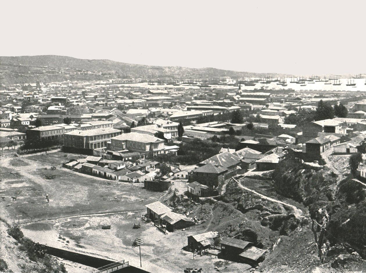 General View of the City, Valparaiso, Chile, 1895 by Unbekannt