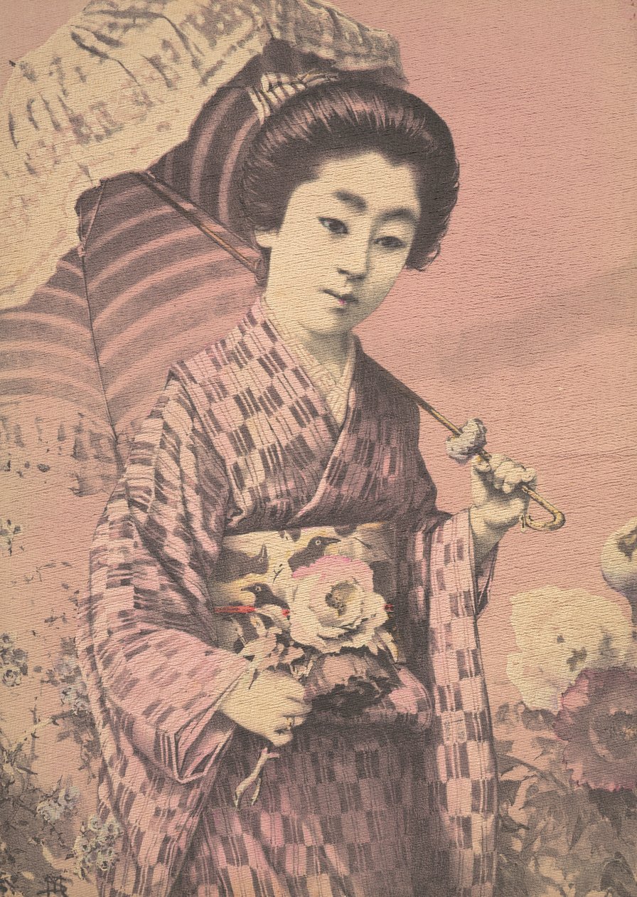 Girl Carrying a Parasol by Unbekannt