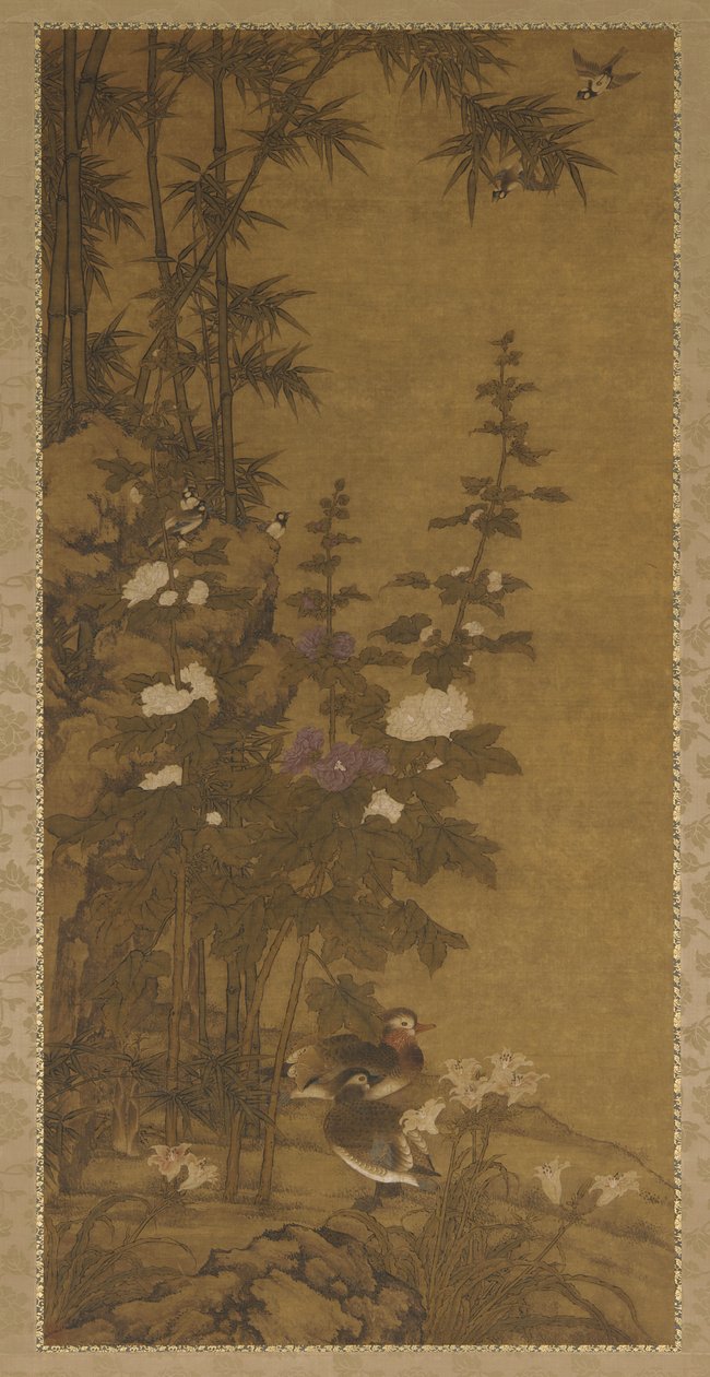 Hollyhocks and Ducks, 16th Century by Unbekannt