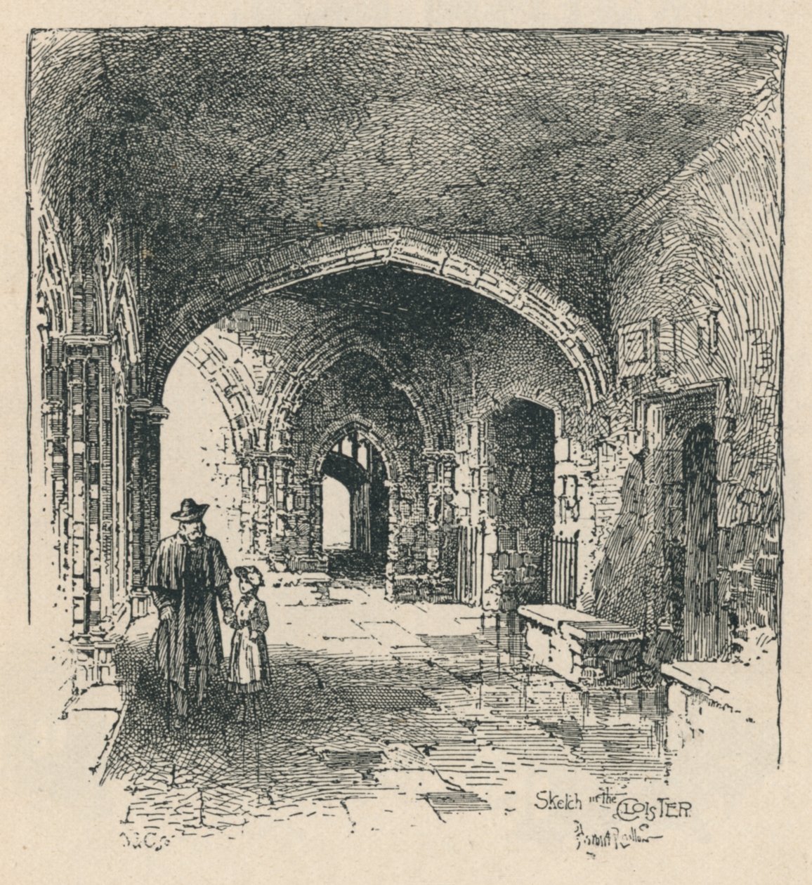 In the Cloister, 1895 by Unbekannt