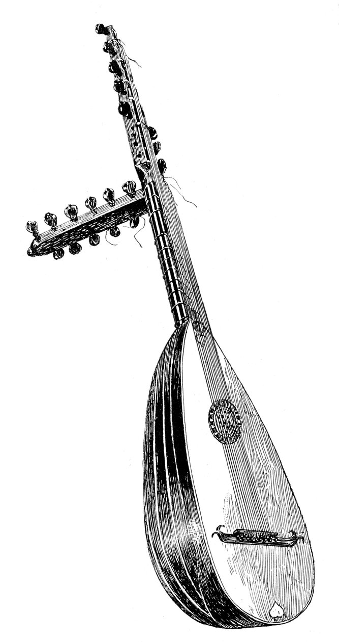 Italian theorbo by Unbekannt