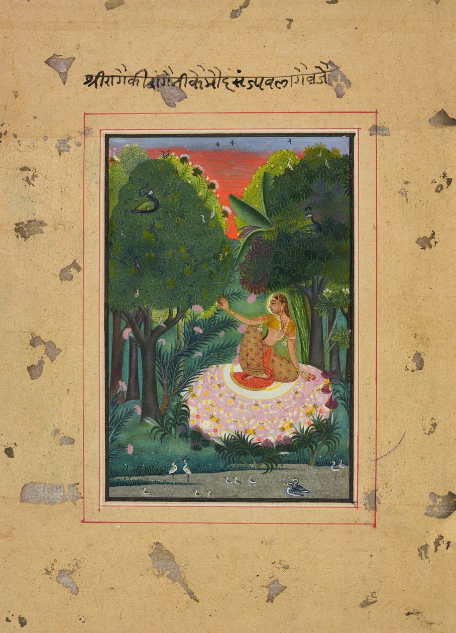 Kamod Ragini, Folio from a Ragamala by Unbekannt