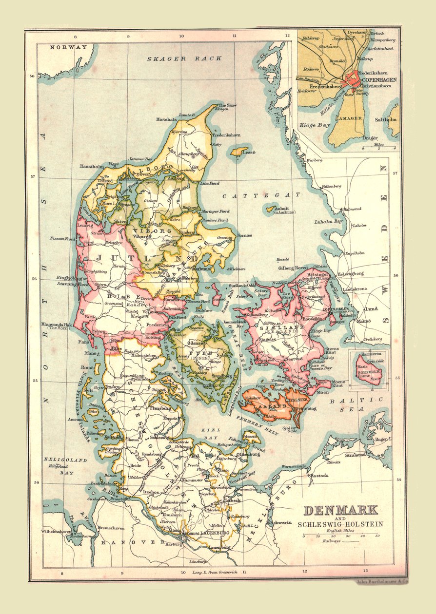 Map of Denmark by Unbekannt