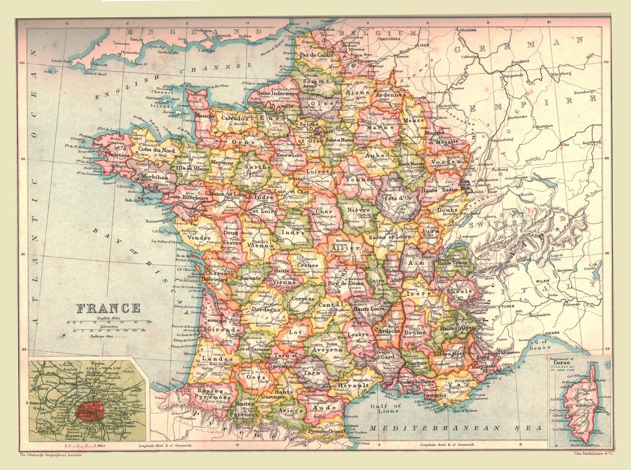 Map of France by Unbekannt