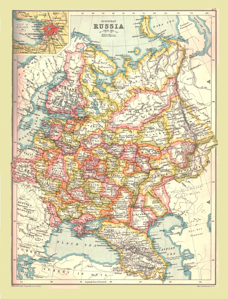 Map of Russia, 1902 by Unbekannt