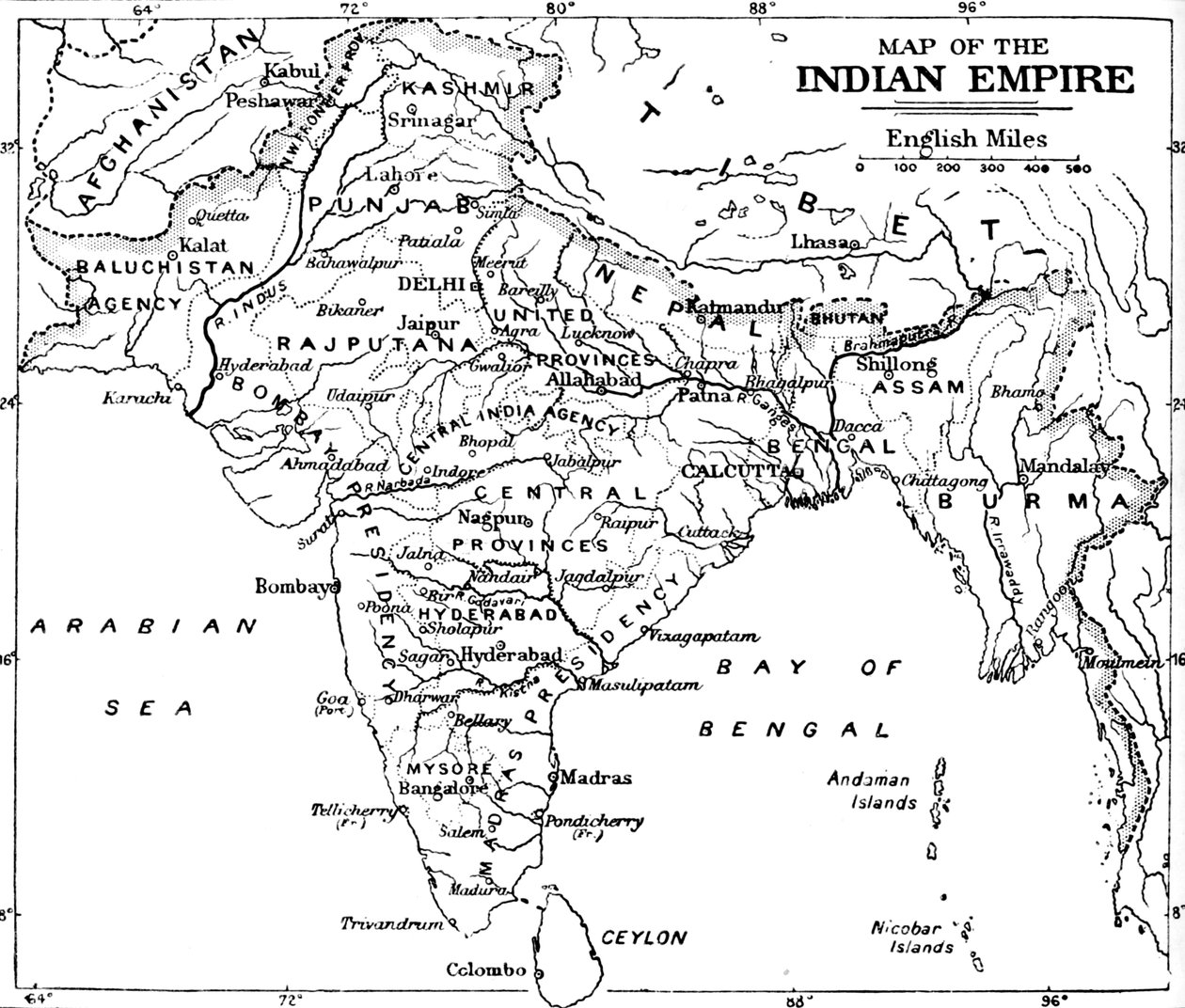 Map of the Indian Empire by Unbekannt