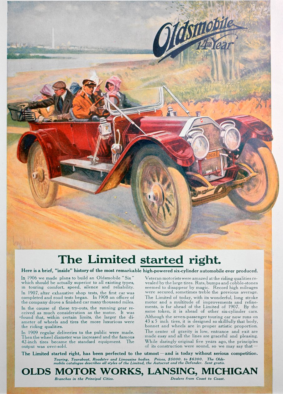 Oldsmobile car advert by Unbekannt