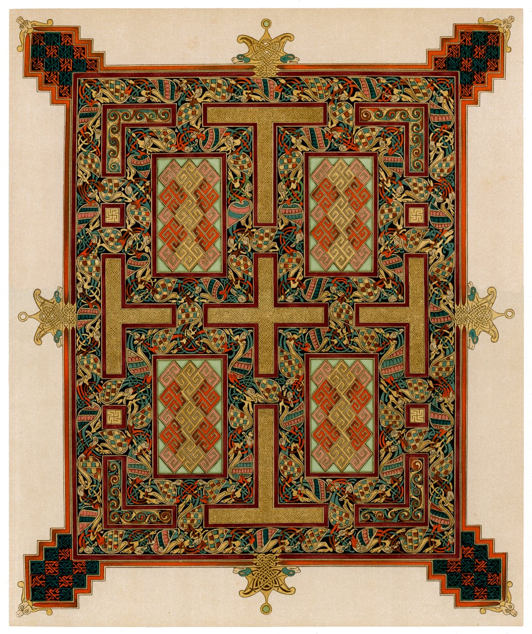 Page from the Lindisfarne Gospels by Unbekannt