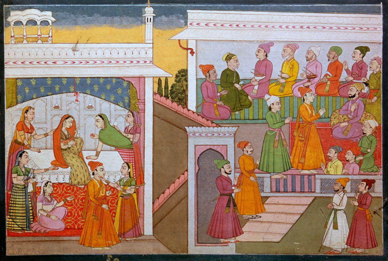 Painting of the wedding of Nala and Damayanti by Unbekannt