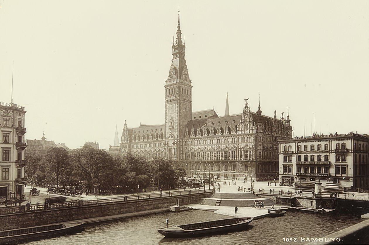 Hamburg Town Hall by Unbekannt
