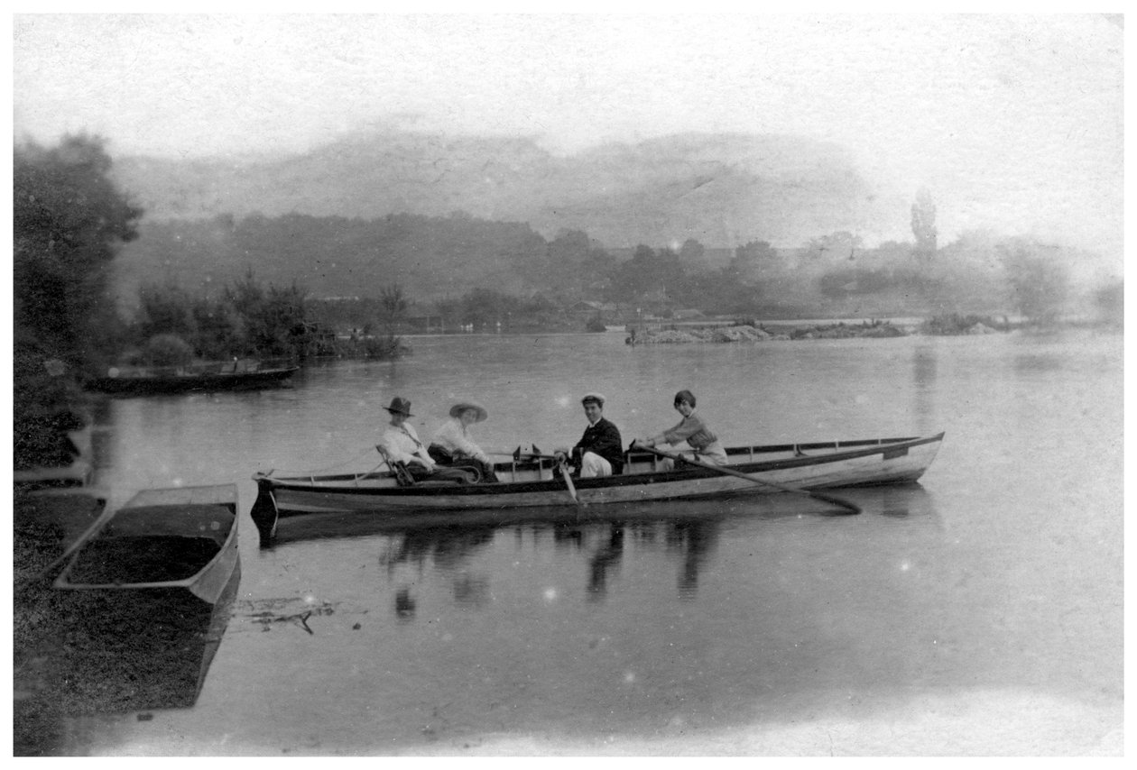 Rowing on a Lake, c1900-1919 by Unbekannt