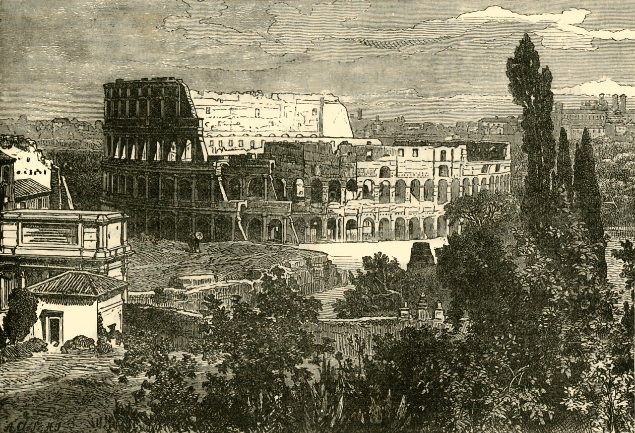 Ruins of the Colosseum, from the Palatine, 1890 by Unbekannt