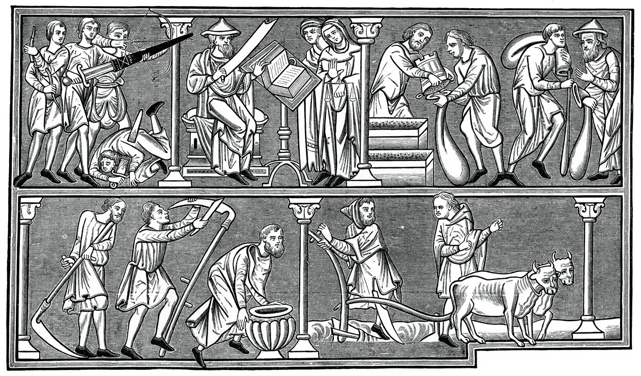 Scenes of Medieval Life by Unbekannt