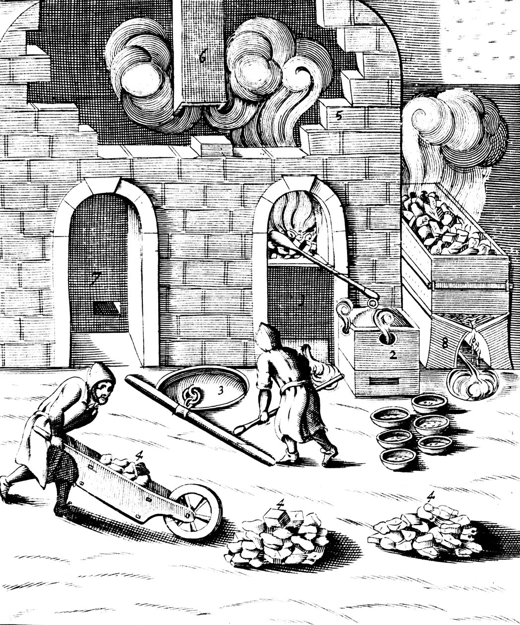 Smelting of Copper, 1683 by Unbekannt