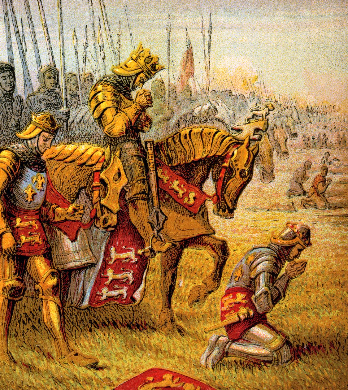 The Battle Of Agincourt by Unbekannt
