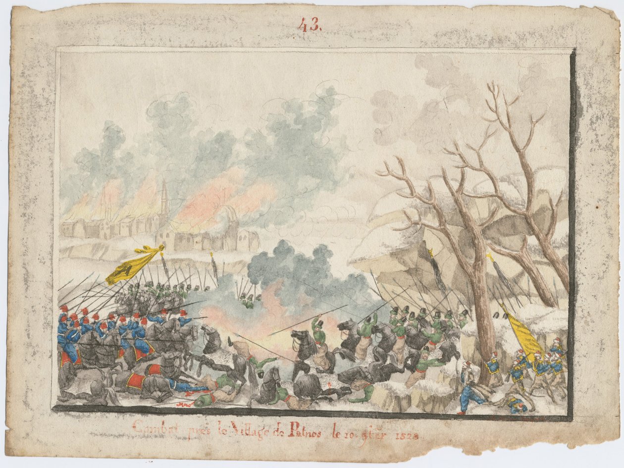 The Battle of Patnos on October 1828 by Unbekannt