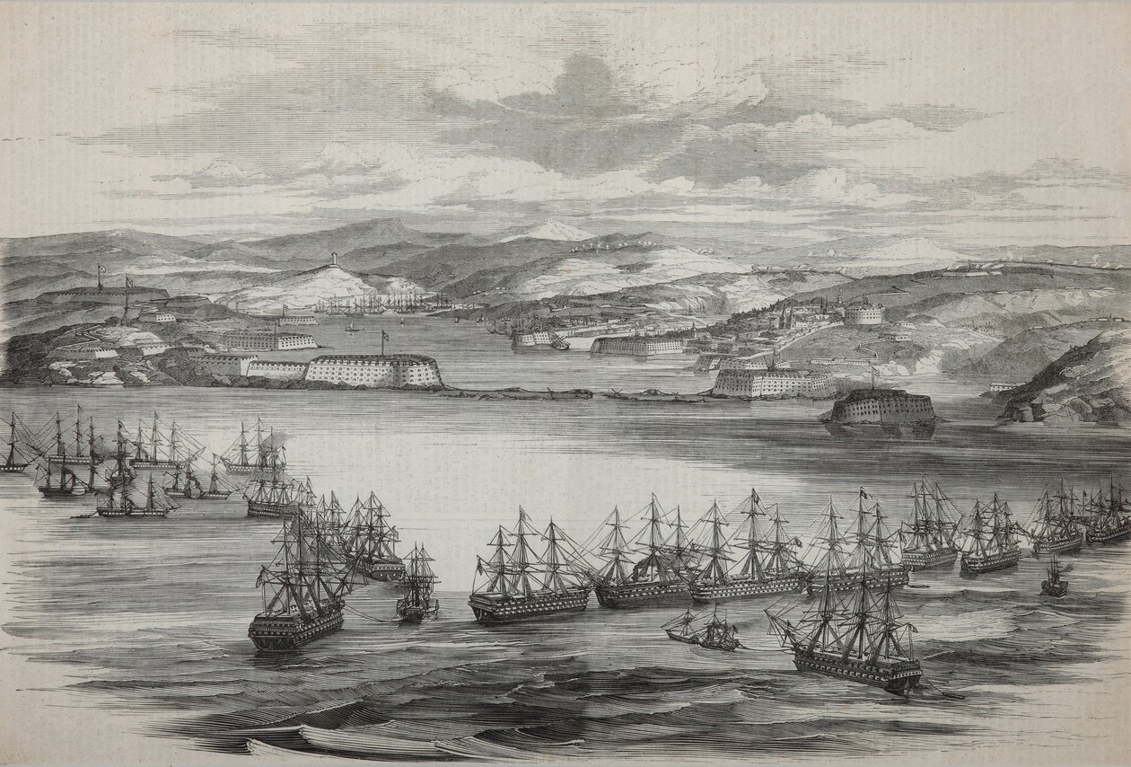 The British-French squadron in Sevastopol, ca 1855 by Unbekannt