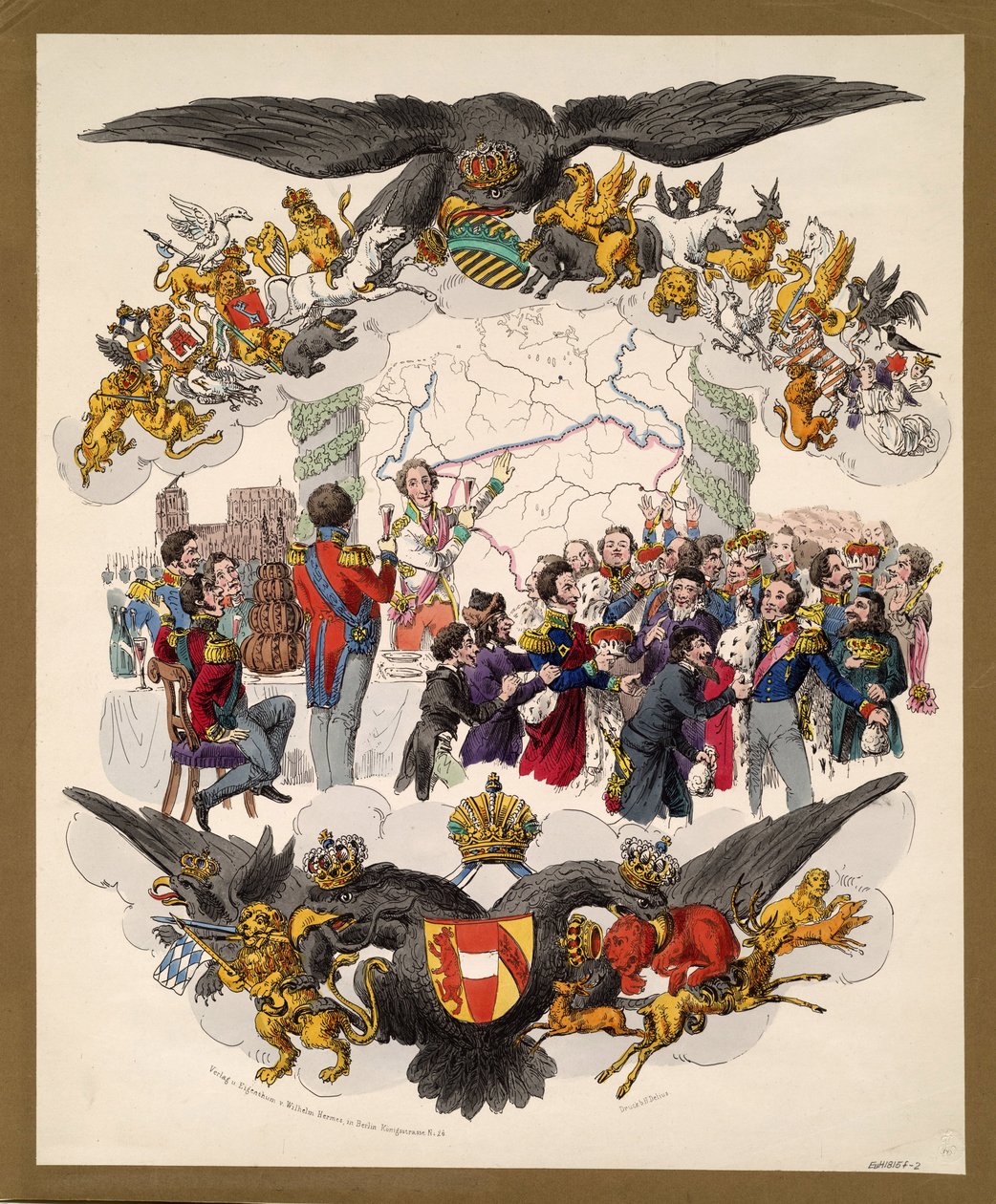 The Congress of Vienna Caricature by Unbekannt